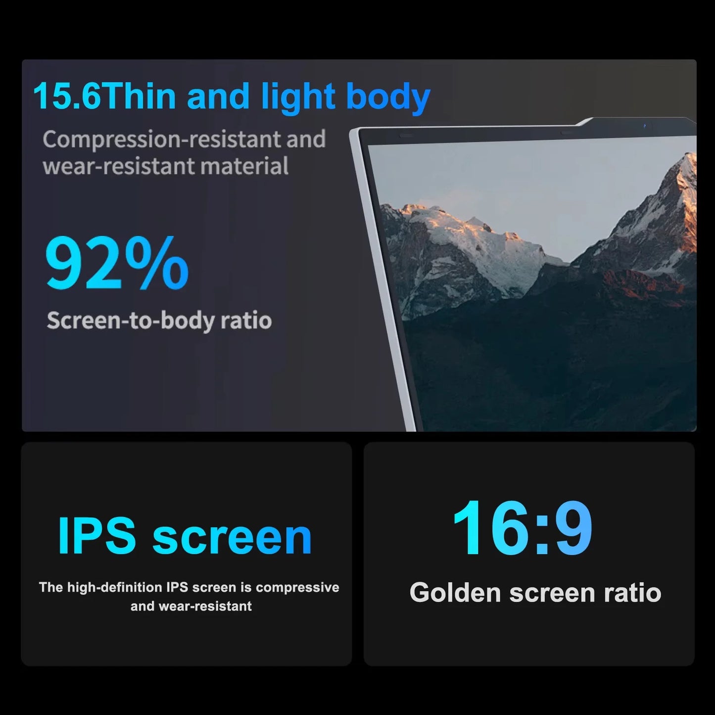 Windows 11 Pro 15,6 pouces Ordinateur portable PC Gamer Intel Core i9 10980HK / Intel i3-6100U